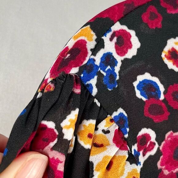 Adrienne Vittadini Floral Mock Turtleneck Large - Picture 4 of 14